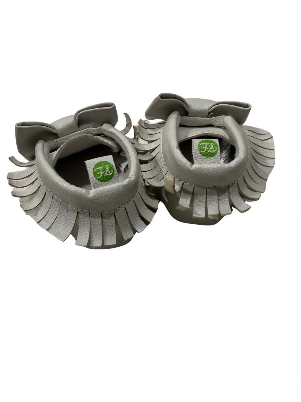 Baby White Bow Moccasins - Soft Slip-On Infant Shoes